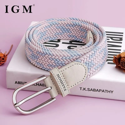 Fashion Women Fabric Elastic Belt Woven 95cm Soft Surface