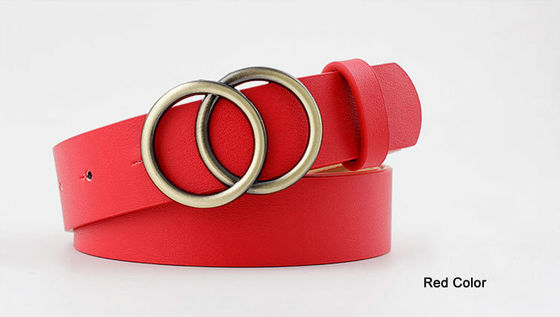 Double Ring Dress Waist Belt Soft Faux PU Elastic Waist Belt For Dresses