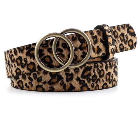 Double Ring Dress Waist Belt Soft Faux PU Elastic Waist Belt For Dresses
