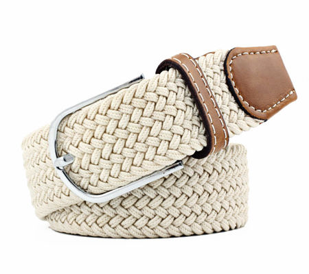 Extra Long 3.3cm Stretch Woven Belt Elastic Mens 120cm Pin Buckle