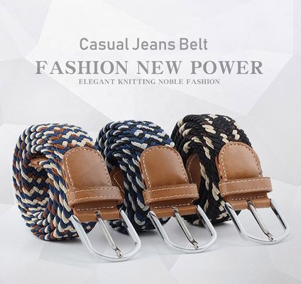 Extra Long Braided Stretch Elastic Belt Womens 3.3cm Width