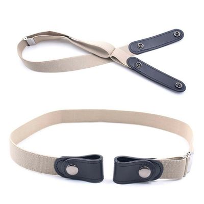 OEM Invisible Belt Womens Black Buckle Free Invisible Belt Polyester