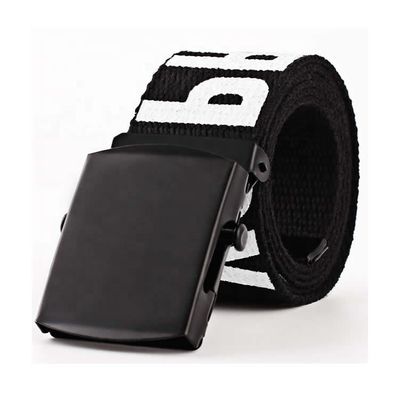 Colorful 130cm Length Flip Top Belt 3.8cm Width Canvas Belt Fabric