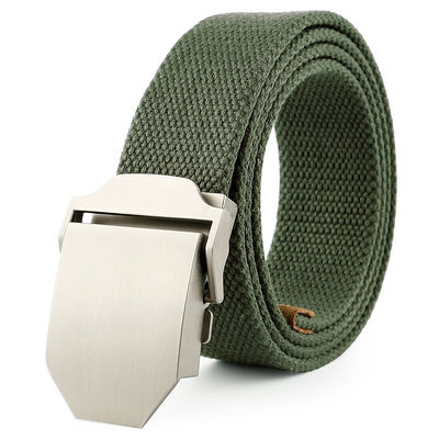 Solid Color Polyester Webbing Belt 3.8cm Pin Buckle Belt Jeans