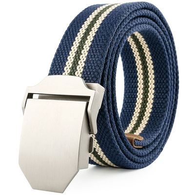 Solid Color Polyester Webbing Belt 3.8cm Pin Buckle Belt Jeans