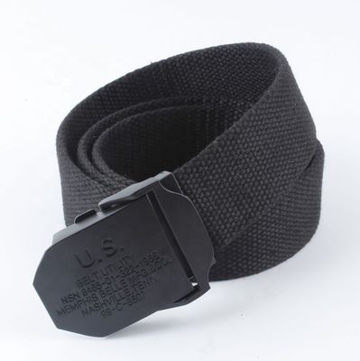 Unisex Stretch Cotton Canvas Belt 130cm Military Web Belt Polyester