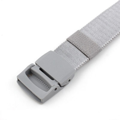 Unisex Plastic Buckle Cotton Canvas Belt 115cm Metal Allergy Protection