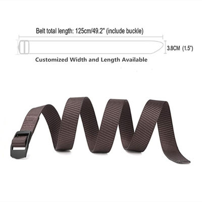 Unisex Tactical Canvas Web Belt Plastic Buckle Army 140cm