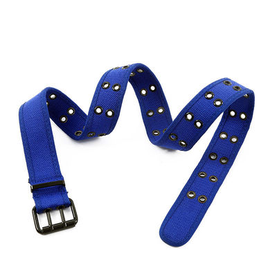 Unisex Stitched Knitted Belt 105cm Double Grommet Web