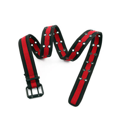 Unisex Stitched Knitted Belt 105cm Double Grommet Web