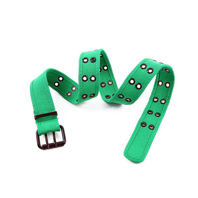 Unisex Stitched Knitted Belt 105cm Double Grommet Web