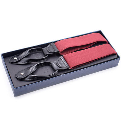 Fine Design Iron Elastic Strap Clip Men 120cm Leather Suspender Belt
