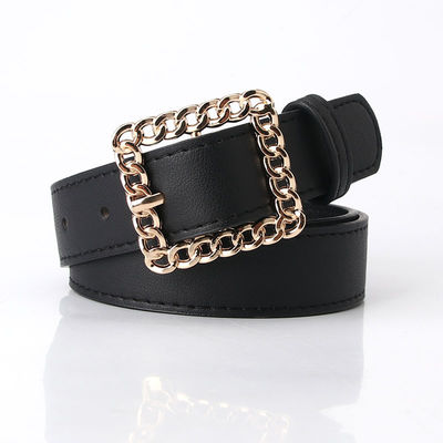 Decoractive Black Pu Leather Belts 2.8cm O Ring Belt Buckle