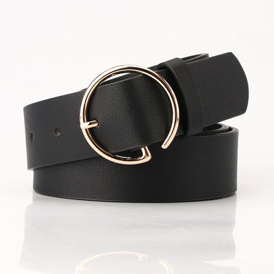 Female Strap Pu Leather Belts 104cm Round Buckle Belt
