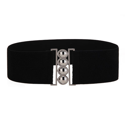Four Ring White Dress Belt Womens 60cm Invisible Buckleless Belt