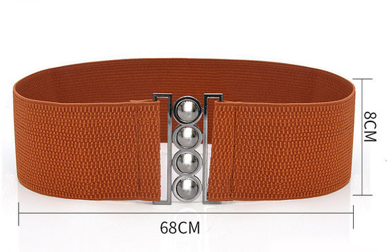 Four Ring White Dress Belt Womens 60cm Invisible Buckleless Belt