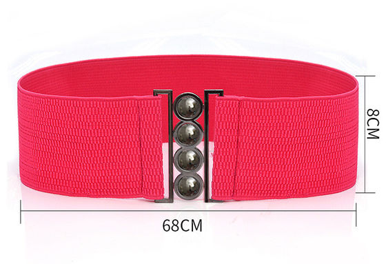 Four Ring White Dress Belt Womens 60cm Invisible Buckleless Belt