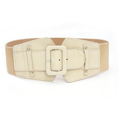 7.5cm Wide Women Elastic Belts 78cm Buckle Free Elastic Waist Belt