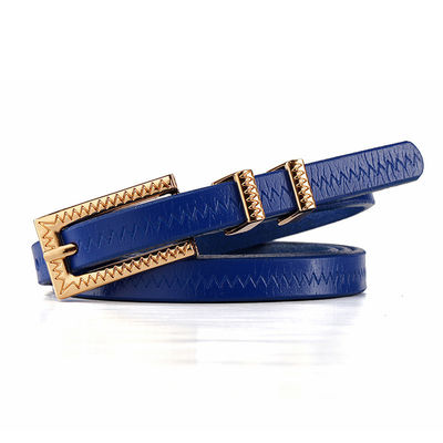 Decorative Women Leather Belt 90cm Thin Gold Belt Ladies Metal