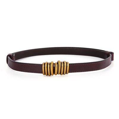 Fashion Fancy Belts For Ladies Alloy Pin Thin Gold Belt Custom 1.8cm