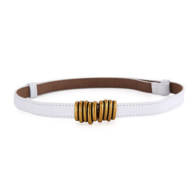 Fashion Fancy Belts For Ladies Alloy Pin Thin Gold Belt Custom 1.8cm