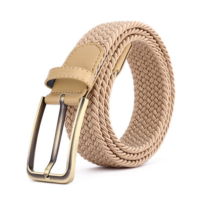 Mix Color 3.5cm Wide Mens Woven Elastic Belt Weave 120cm