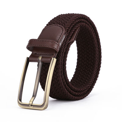 Mix Color 3.5cm Wide Mens Woven Elastic Belt Weave 120cm