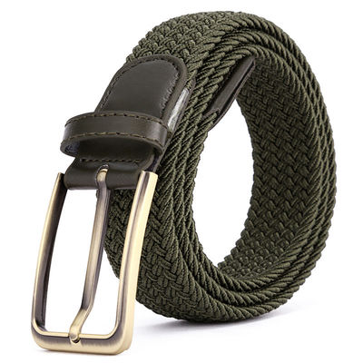 Mix Color 3.5cm Wide Mens Woven Elastic Belt Weave 120cm
