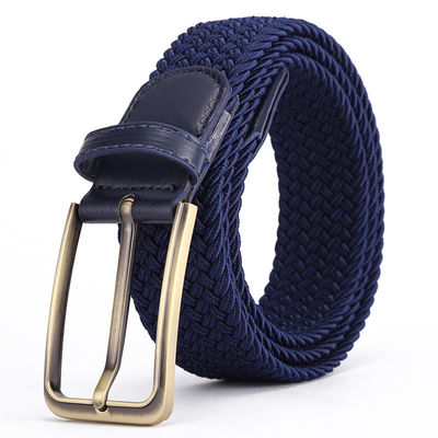 Mix Color 3.5cm Wide Mens Woven Elastic Belt Weave 120cm