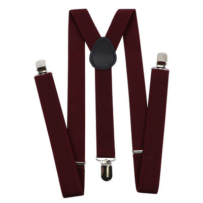 Y Back 100cm Black Suspenders Women 2.5cm Mens Wide Braces For Trousers