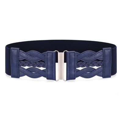 Vintage Invisible Elastic Waist Belts 1.5in Buckle Free Belt