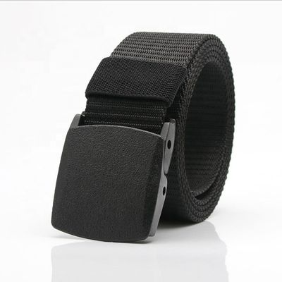Jacquard Plastic Buckle Nylon Belt 2.5mm Thick Canvas Fabric Belt