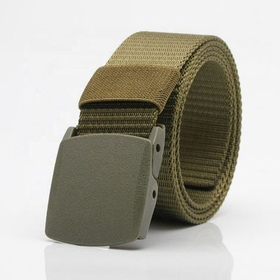 Jacquard Plastic Buckle Nylon Belt 2.5mm Thick Canvas Fabric Belt