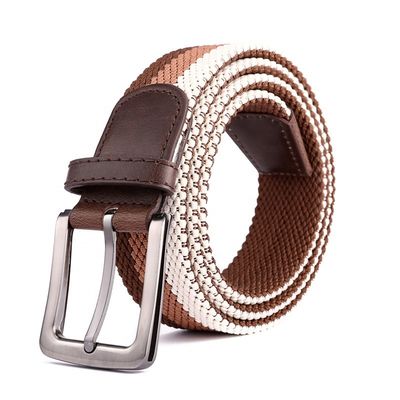 Canvas Woven Braided Fabric Belt Colorful 3.5cm Clip Buckles