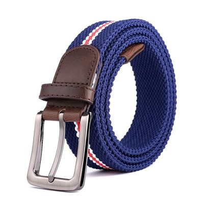 Canvas Woven Braided Fabric Belt Colorful 3.5cm Clip Buckles