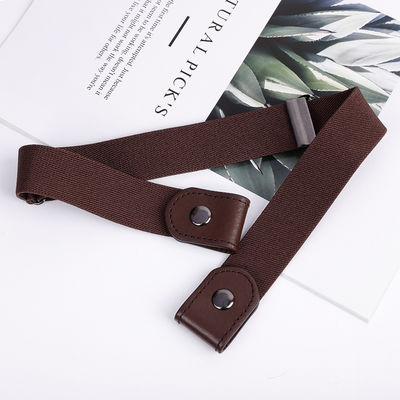 Invisible 3cm Wide Braided Fabric Elastic Belt No Buckle Stretch Belt 60cm