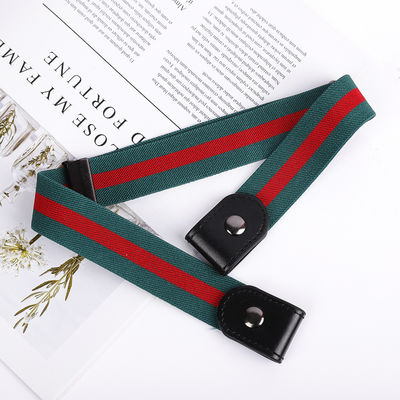 Invisible 3cm Wide Braided Fabric Elastic Belt No Buckle Stretch Belt 60cm