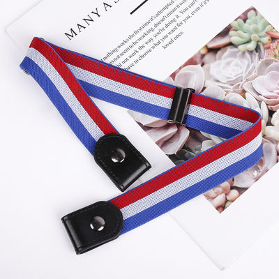 Invisible 3cm Wide Braided Fabric Elastic Belt No Buckle Stretch Belt 60cm