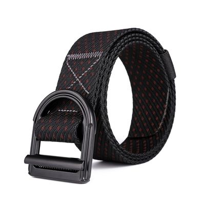 D Buckle Cotton Fabric Belt 125cm Mens Nylon Web Belt Tactical
