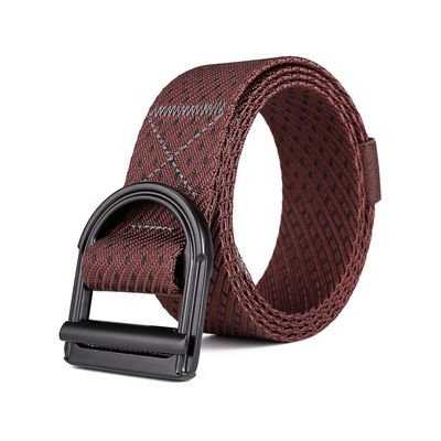 D Buckle Cotton Fabric Belt 125cm Mens Nylon Web Belt Tactical