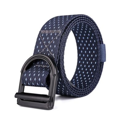 D Buckle Cotton Fabric Belt 125cm Mens Nylon Web Belt Tactical