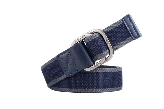Grommets Cotton Fabric Belt 3.8cm Double Ring Buckle Belt Webbing