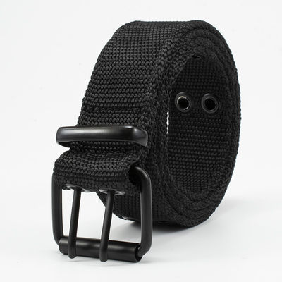 OEM Clip Fabric Web Belt Double Buckle Mens Nylon Web Belts 130cm Jeans