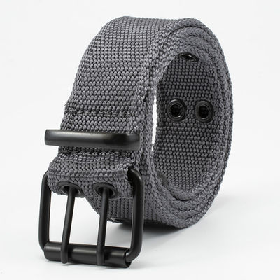 OEM Clip Fabric Web Belt Double Buckle Mens Nylon Web Belts 130cm Jeans