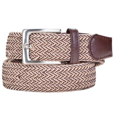 Stretch Unisex Fabric Elastic Belt 105cm Mens Braided Belts For Jeans