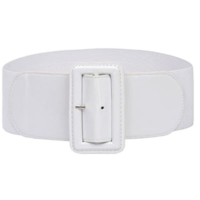 Pin Women Buckle Fabric Elastic Belt Vintage Leather Buckle Belt Cinch