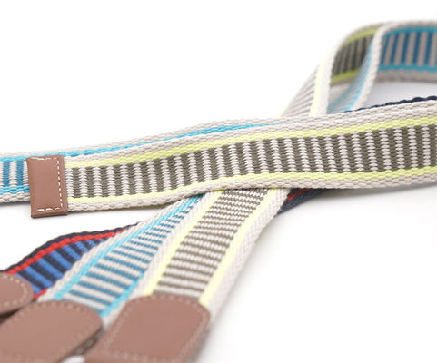 Printed Logo 88cm Length D Buckle Belts Cotton Webbing 3.0CM