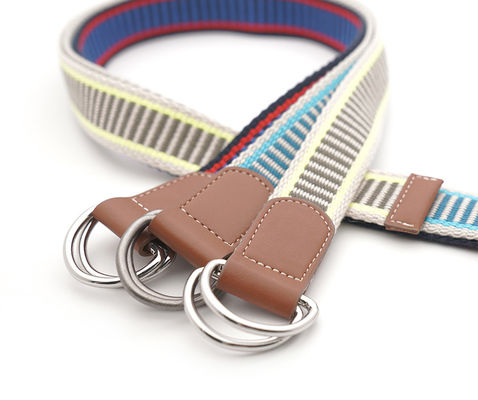 Printed Logo 88cm Length D Buckle Belts Cotton Webbing 3.0CM