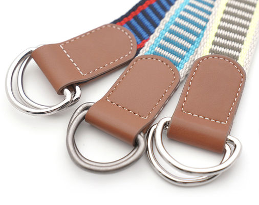 Printed Logo 88cm Length D Buckle Belts Cotton Webbing 3.0CM