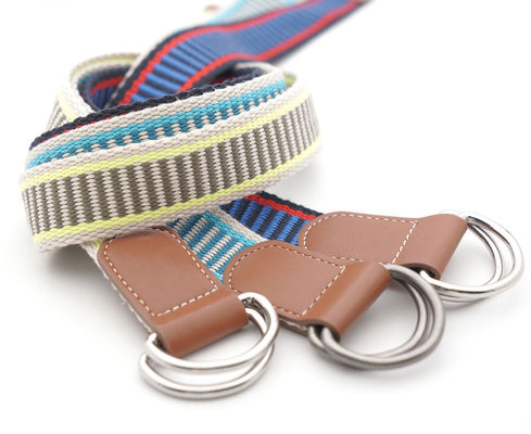 Printed Logo 88cm Length D Buckle Belts Cotton Webbing 3.0CM